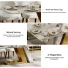Modern 1600mm Rectangle Sintered Stone Dining Table with 4 Chairs in Gold – AUD-H1942