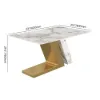 Modern 1600mm Rectangle Sintered Stone Dining Table with 4 Chairs in Gold – AUD-H1942