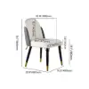 Modern 2200mm Rectangle Sintered Stone Dining Table with 8 Chairs in Gold