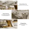 Modern 2200mm Rectangle Sintered Stone Dining Table with 8 Chairs in Gold – 6 – AUD-H1944