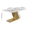 Modern 1600mm Rectangle Sintered Stone Dining Table with 4 Chairs in Gold – AUD-H1946
