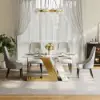 Modern 1600mm Rectangle Sintered Stone Dining Table with 4 Chairs in Gold – AUD-H1947
