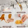 Modern 1800mm Rectangle Sintered Stone Dining Table with 6 Chairs in Gold – 7 – AUD-H1948