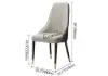 Modern 2000mm Rectangle Sintered Stone Dining Table with 6 Chairs in Gold