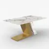 Modern 1800mm Rectangle Sintered Stone Dining Table with 6 Chairs in Gold – 7 – AUD-H1950