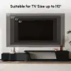 Fero 180 - 280 cm Extendable TV Unit with 3 Drawers – Engineered Wood – Black Stand