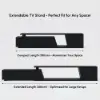 Fero 180 - 280 cm Extendable TV Unit with 3 Drawers – Engineered Wood – Black Stand