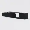 Fero 180 - 280 cm Extendable TV Unit with 3 Drawers – Engineered Wood – Black Stand