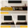 Fero 180 - 280 cm Extendable TV Unit with 3 Drawers – Engineered Wood – Black Walnutreversible Stand