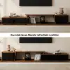 Fero 180 - 280 cm Extendable TV Unit with 3 Drawers – Engineered Wood – Black Walnutreversible Stand