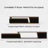 Fero 180 - 280 cm Extendable TV Unit with 3 Drawers – Engineered Wood – Black Walnutreversible Stand