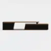 Fero 180 - 280 cm Extendable TV Unit with 3 Drawers – Engineered Wood – Black Walnutreversible Stand