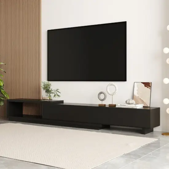 Quoint 180 - 255 cm Extendable TV Unit with 3 Drawers – 40cm – Stand – AUD-H1961