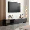 Quoint 180 - 255 cm Extendable TV Unit with 3 Drawers – 40cm – Stand – AUD-H1961