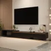 Quoint 179 - 255 cm Extendable TV Unit with 3 Drawers & Light