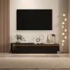 Quoint 179 - 255 cm Extendable TV Unit with 3 Drawers & Light