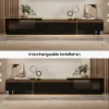 Quoint 179 - 255 cm Extendable TV Unit with 3 Drawers & Light