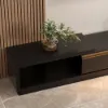 Quoint 179 - 255 cm Extendable TV Unit with 3 Drawers & Light