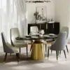 Dining Set 1600mm Oval Sintered Stone Dining Table with 4 Chairs