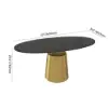 Dining Set 1600mm Oval Sintered Stone Dining Table with 4 Chairs