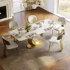 Dining Set 1810mm Sintered Stone Dining Table with 6 Chairs
