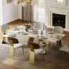 Dining Set 1810mm Sintered Stone Dining Table with 6 Chairs