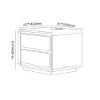 Modern 2-drawer off-white MDF Bedside Table with USB and Lighting – Smart Nightstand Led