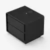 Modern 2-drawer off-white MDF Bedside Table with USB and Lighting – Smart Nightstand Led