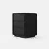 Modern 3-drawer off-white MDF Bedside Table with USB and Lighting – AUD-H1970