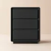 Modern 3-drawer off-white MDF Bedside Table with USB and Lighting – AUD-H1970