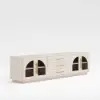 Arune 203 cm Arched Glass Doors TV Unit with Storage and LED – Stand
