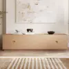 Arune 203 cm Arched Glass Doors TV Stand with Storage and LED