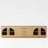 Arune 203 cm Arched Glass Doors TV Stand with Storage and LED