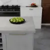 1500mm Modern Grey Sintered Stone Kitchen lsland Wine Storage