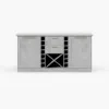 1500mm Modern Grey Sintered Stone Kitchen lsland Wine Storage