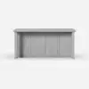 1500mm Modern Grey Sintered Stone Kitchen lsland Wine Storage