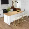 180 cm Melamine Board Kitchen lsland Natural & White with Storage