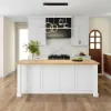 180 cm Melamine Board Kitchen lsland Natural & White with Storage