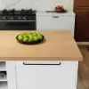 180 cm Melamine Board Kitchen lsland Natural & White with Storage