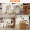 Modern 205 - 270 cm Extendable Wood Kitchen Island with Doors & Drawers, White