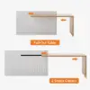 Modern 205 - 270 cm Extendable Wood Kitchen Island with Doors & Drawers, White