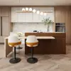 Modern 205 - 270 cm Extendable Wood Kitchen Island with Storage, Walnut