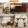 Modern 205 - 270 cm Extendable Wood Kitchen Island with Storage, Walnut