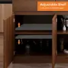 Modern 205 - 270 cm Extendable Wood Kitchen Island with Storage, Walnut