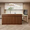 Modern 205 - 270 cm Extendable Wood Kitchen Island with Storage, Walnut