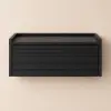 Wooden 1-Drawer Floating Bedside Table with Light & Charging Station – Rectangle