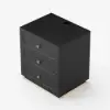 Krila Floating 3-Drawer LED Smart Bedside Table with Light – Square – AUD-H1985