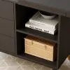 Ultic 120 cm L-Shaped Black Rotating Desk with Storage