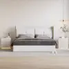 Krila Floating 3-Drawer LED Smart Nightstand with Light Set of 2 – Square – AUD-H1987