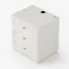 Krila Floating 3-Drawer LED Smart Nightstand with Light Set of 2 – Square – AUD-H1987
